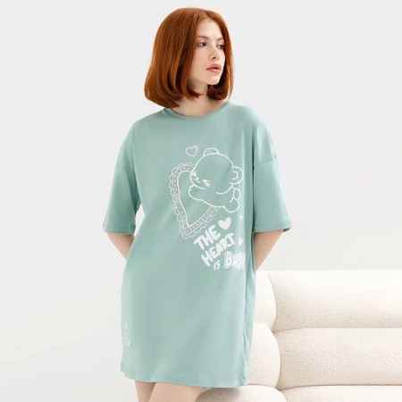 Homemade dress, mint color, size 46 (m)