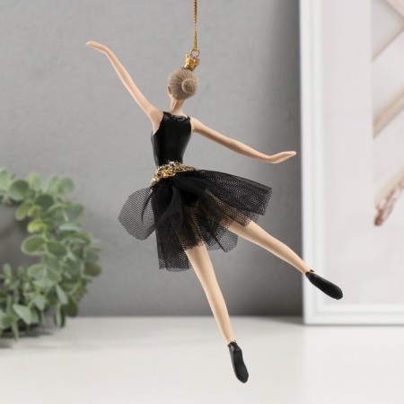 Souvenir Polystone Suspension "Ballerina in a black dress - flight" 9x4x21.5 cm-3