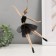Souvenir Polystone Suspension "Ballerina in a black dress - flight" 9x4x21.5 cm