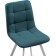 Stool on a metal frame chilli metal/velor, white/green 43.5x50x87.5 cm
