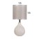 Table lamp "cut" 1x40W E14 gray 15x15x30cm