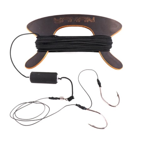 The equipment ready for catching soma Yaman, cord 25 m, load 300 g, hooks No. 8. on Motovil-1