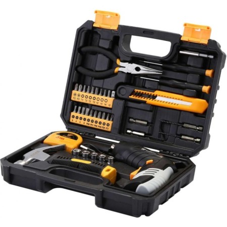 DKO DKS4FU-LI, 4 V, 1.3 Ah, 5.5 nm, case, a set of tools 36 pcs. 10711-1