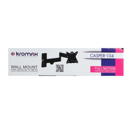 Kromax Casper-104 bracket, for TV, inclined-horned, 10-32 ", 57-410 mm from the wall, black-4