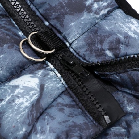 A jacket for dogs with a zipper "Primes", size S, blue (DS 27, Osh 26, OG 38 cm)-7