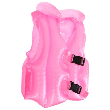Vest for swimming "on the wave", p. M, 50 x 40 cm, pink color-1