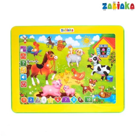 The training tablet "Friendly Farm", sound effects, works from batteries-3