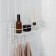 Bath shelf straight, 4 hooks, 33 × 12.5 × 21 cm, white color
