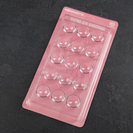 Konfinetta chocolate form "hemisphere", 28 × 14 cm, 15 cells, color transparent-6