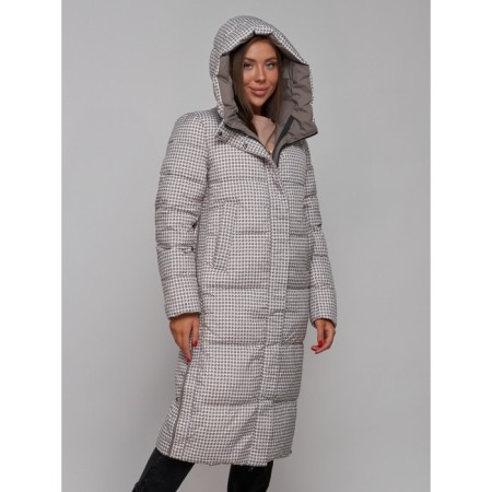 Coat insulated two -sided female, size 48, brown color-22
