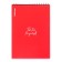 Notepad for spirals A5, 80 sheets, cage, Erichkrause "Words", plastic cover silk -screen cover, OFSET BELICT 100%, red