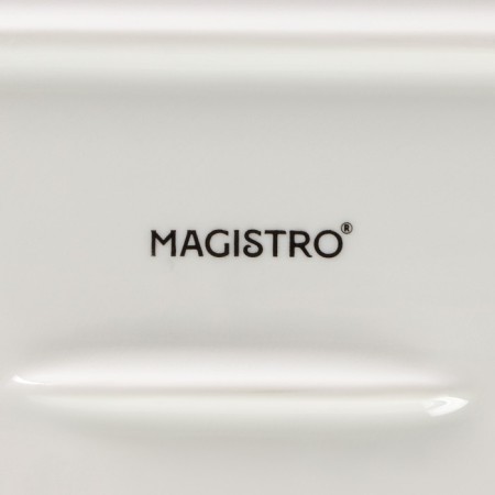 Porcelain dish for baking Magistro "Blanche", 35.5 × 22 cm, white color-4