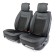 Frame caps for the front seats Car Performance, 2 pcs, eco -leather, and