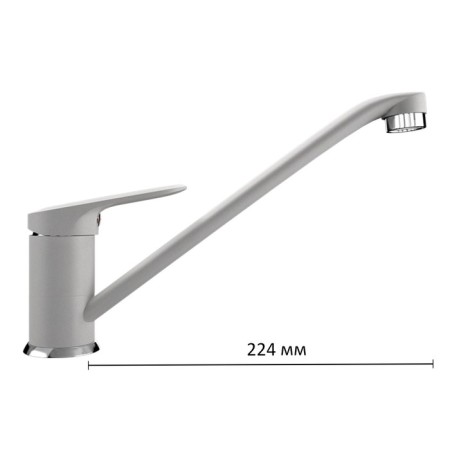 Kitchen mixer Ulgran U004-341, ultra-white color