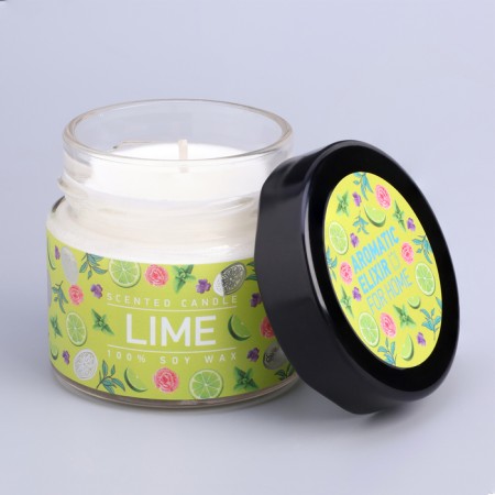 Aromatic candle in the Bank "Mint Lime", owl wax, 80 g-3
