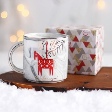New Year. Ceramic mug "Happy New Year", 350 ml-1