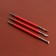 A set of bilateral cardin for embossing on the skin, 3 pcs, 16 cm, red color