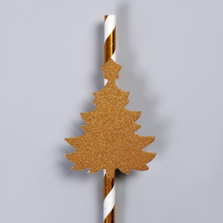 Pipe for cocktail "Christmas tree", strip, in a set of 10 pieces-3