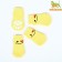 Smile sock socks, size m (3/4 * 7.5 cm), set 4 pcs, yellow