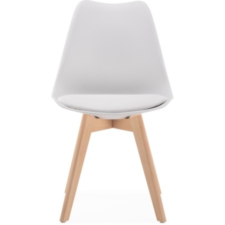 Plastic stool Bonuss array/plastic/eco -leather, natural/white 49x57x82 cm-1