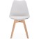 Plastic stool Bonuss array/plastic/eco -leather, natural/white 49x57x82 cm