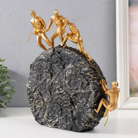 Souvenir Polystone "Rocks. Strength of Spirit" Gold 24.5x6.1x26 cm-1