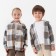 Children's shirt kaftan insulated, gray-beige color, size 32 (110-116 cm)