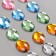 Sticker of rhinestones plastic "oval" mix 18x8 cm
