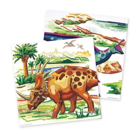 Picture on numbers from rhinestones Dinosart-5