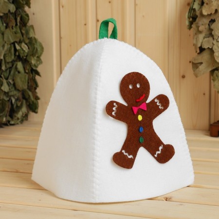 Bath cap with applique "Gingerbread man"