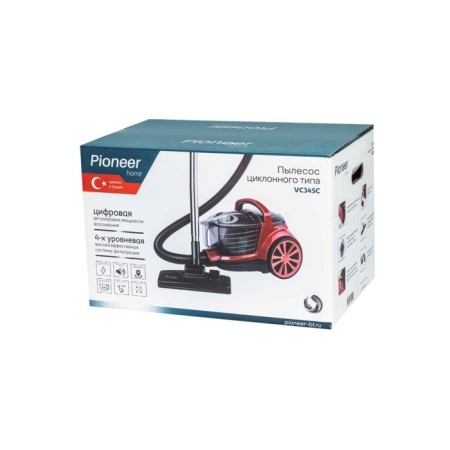Pioneer VC345C vacuum cleaner, cyclone, 2100W, 2 l, red color-5