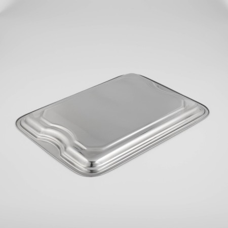 Stainless steel tray “India”, 30 × 40 cm, silver color-2