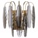 Lamp wall crystal Florin 2xe14 40W, size 15.8x26.7x28.5 cm, color gold