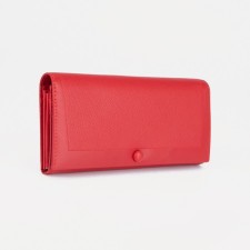 Women's wallet on magnets, red color