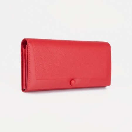 Women's wallet on magnets, red color