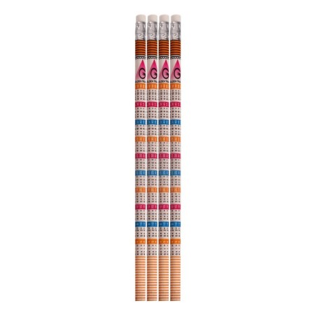 A set of black -graphic pencils with an eraser and a multiplication table, 4 pieces-5