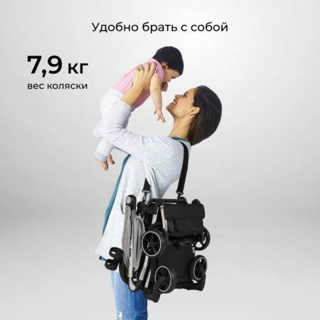 Walking stroller Farfello Bliss Pro BLP-1, Grey color-6