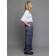 Insulated pants for children, height 152 cm, dark gray color