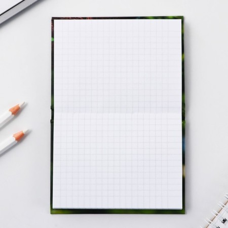 Notepad in solid cover A7, 64 liters "Raccoon"-1