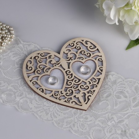 Standing for the Ring "Heart", White, 16.5x16.5 cm-2