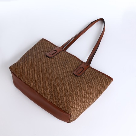 Luggage bag with lightning, medium size, brown color-5