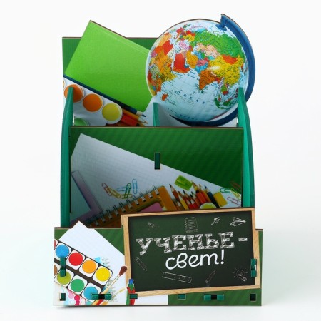 Organizer for the office "Teaching-light!" Globe, 14 x14 x 18 cm-3