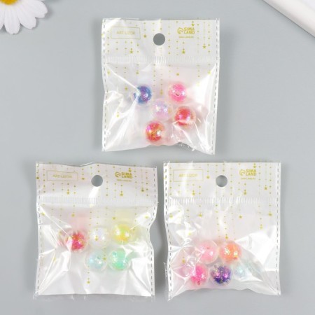 Busina for creativity plastic "Ball of color inside" mix 1.6x1.6x1.6 cm-4