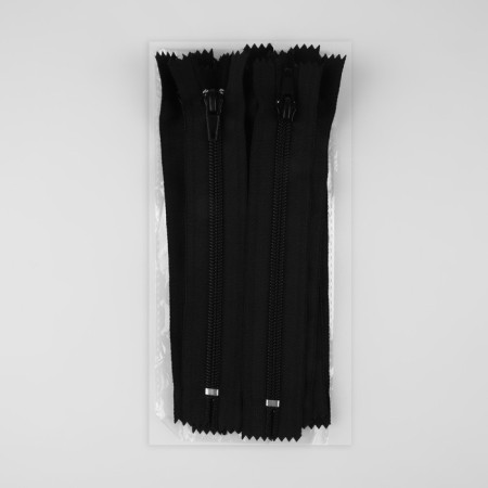 Lightning "Spiral", No. 7, non -proceeding, castle machine, 16 cm, black color-2
