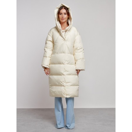Coat insulated winter female, size 46, color light-beige-4