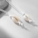 Beads "sea" of shells, white color, 90cm