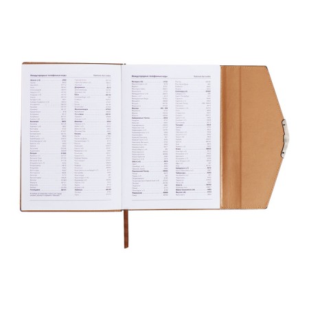 Organizer A5, 140 sheets, cage, cover of the leatherette "style", brown-7
