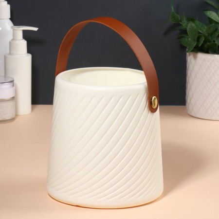 Storage stand, 12.5 × 14.5 × 14.5 cm, white/brown color-4