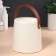 Storage stand, 12.5 × 14.5 × 14.5 cm, white/brown color