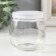 Bank for candles glass with a “pot -bellied” lid is a transparent 200 ml 7x7x7.5 cm